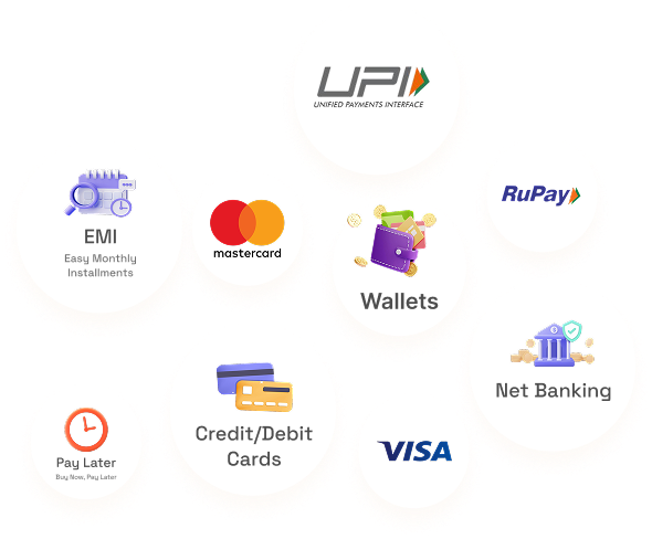 Every payment mode your students actually use