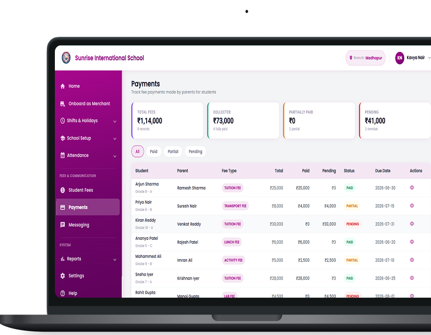 Real-time collection dashboard preview