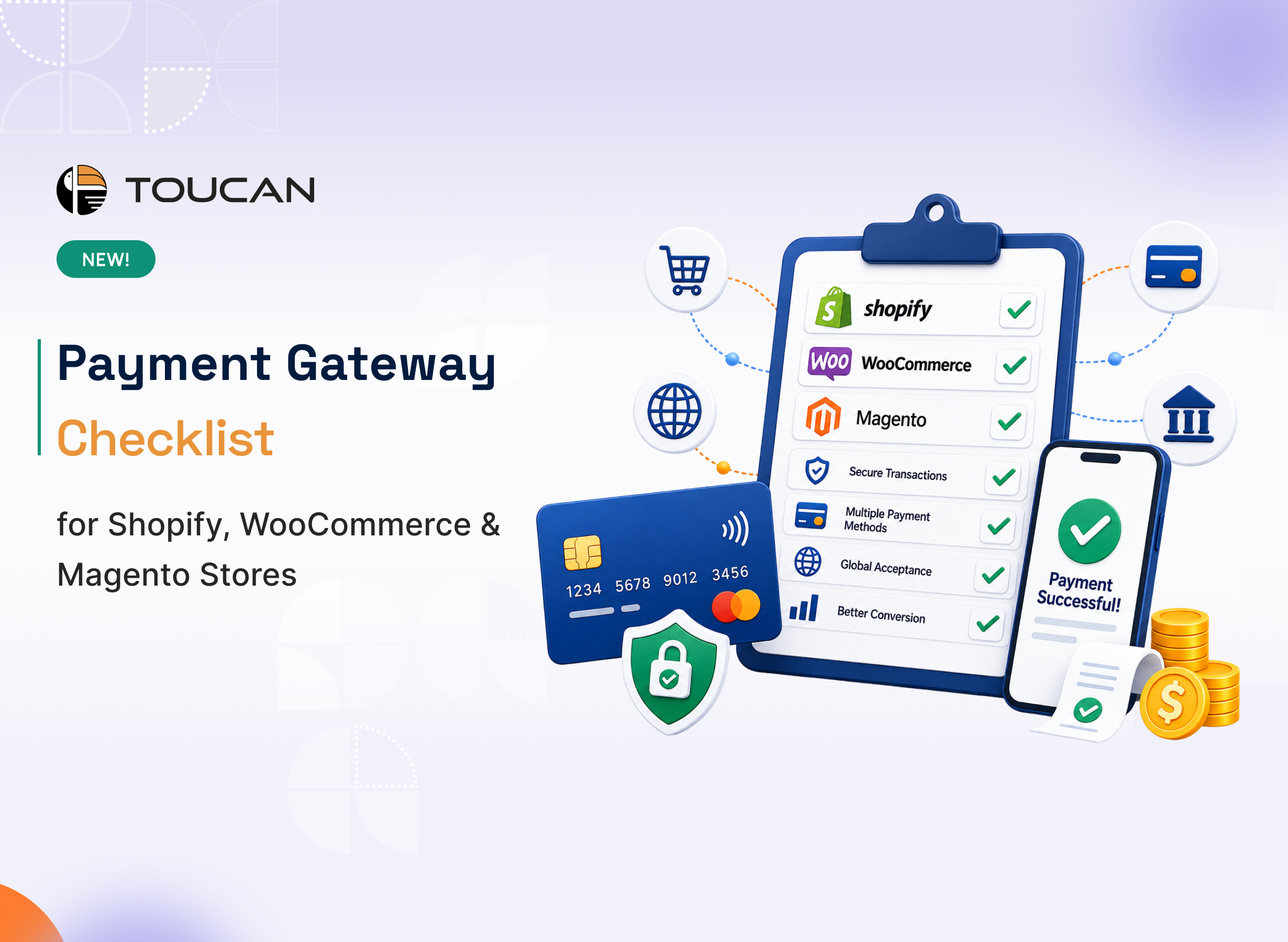 payment gateway checklist for shopify, woocommerce, magento